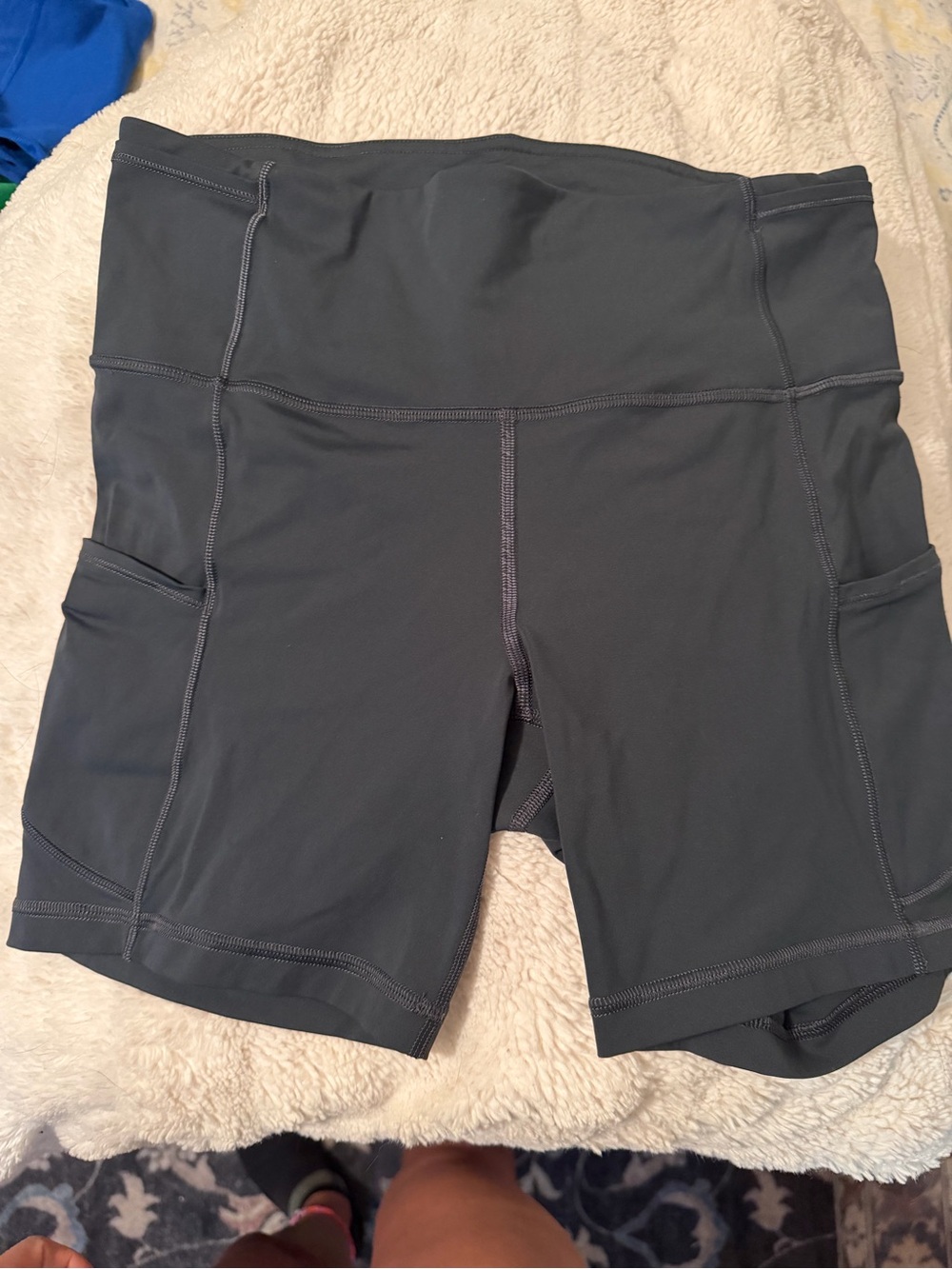 lululemon athletica Dark Gray High-Rise Bike Shorts with Pockets